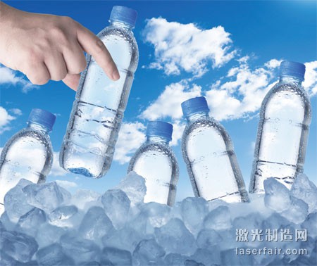 礦泉水瓶瓶身材料主要為PET，采用CO2 激 光打標(biāo)可以得到較好的標(biāo)記效果。