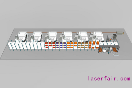 Fastems旗艦版定制型柔性自動化系統(tǒng)——MLS，在集成多臺機(jī)加設(shè)備的同時，還將自動去毛刺單元、機(jī)內(nèi)檢測、視覺系統(tǒng)、打印機(jī)、集中切屑處理系統(tǒng)、中央冷卻系統(tǒng)等一系列生產(chǎn)輔助設(shè)備靈活集成到生產(chǎn)線中。