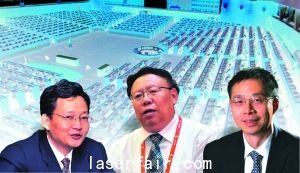 左起李大霄、曹鳳岐、李迅雷 張常春/制圖